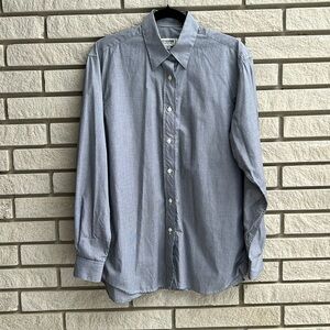 Holt Renfrew Classic Checked Button Down Shirt/Blouse  - Sz 10